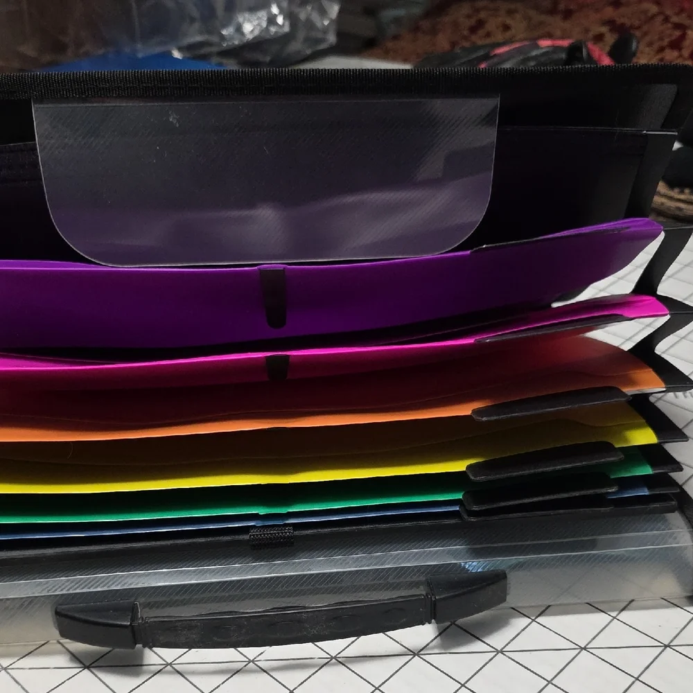 Pendaflex Desk Free Hanging Organizer With Case, 1/3 Tab, 6 Pockets, Letter NWOT